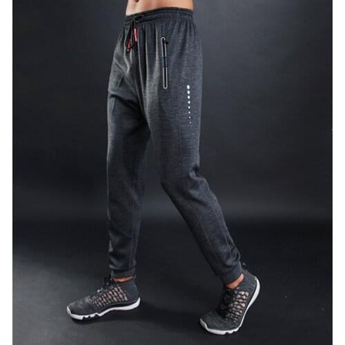 Training Pants Men Loose Running With Pocket Sweatpants Gyms Fitness High-Quality Sport Trousers Men Zipper Workout Pants