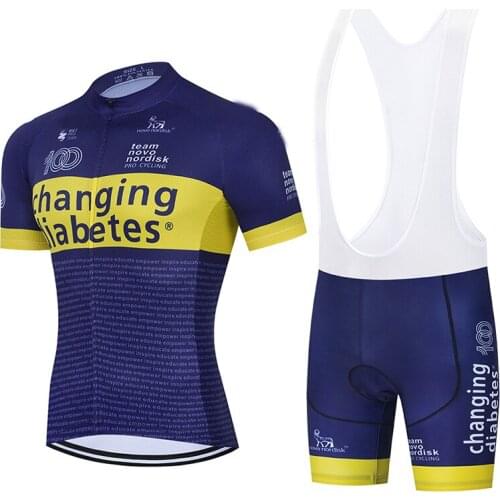 2022 New i2022 Team Changing Diabetes Cycling Jersey 9D Set MTB France Bicycle Clothing Quick Dry Bike Clothes Mens Short Maill