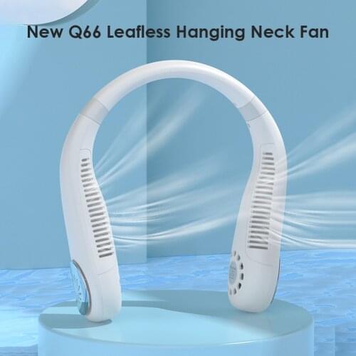 New Mini Bladeless Fan Hanging neck leafless fan Rechargeable Fan Mute Sports Fans for Home Outdoor Portable Fan Fans Neck Fan