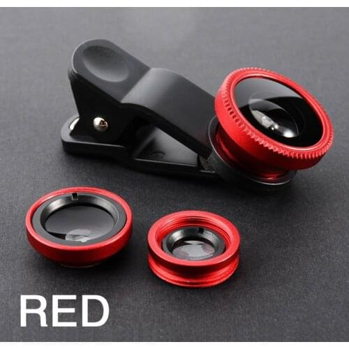 Phone lens Fisheye 0.67x Wide Angle Zoom lens fish eye macro phone lenses Camera Kits with Clip lens on the phone for smartphone