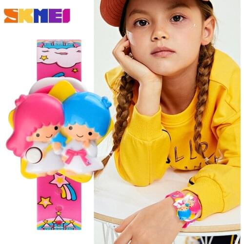 SKMEI Creative Watch Fun Children Watch Flower Angel Baby Cartoon Kids Digital Watches Waterproof Small Boys Girls montre enfant