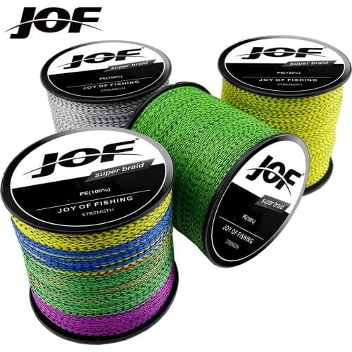JOF X4 300M Braided Fishing Line 4 Strands Speckled Multifilament Saltwater PE Line 10 12 18 28 35 40 50 60 80LB