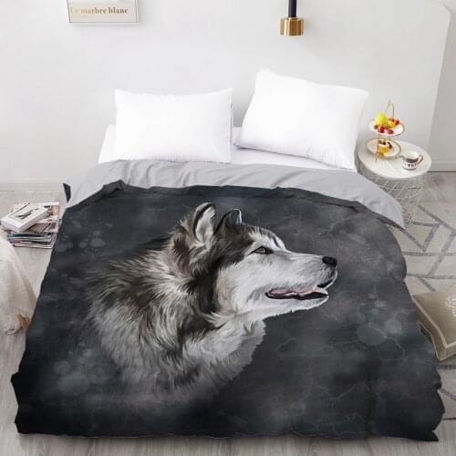 3D HD Digital Printing Custom Duvet Cover,Comforter/Quilt/Blanket case Queen King Bedding 200x220 140X200,Bedclothes Gray wolf
