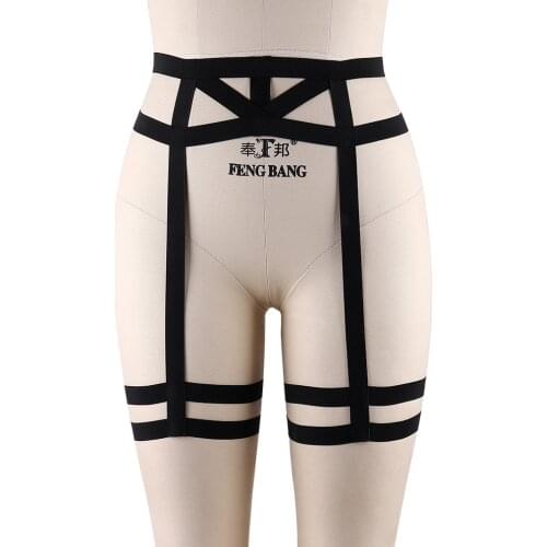 Feeling Girl Sexy Womens Lace Garter Belt Thigh-Highs Stockings & Garter Black Harness Wedding Garter Womens Fashion Sexy Harnes