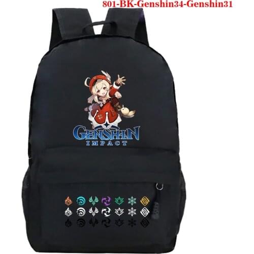 Hot Game Genshin Impact Backpack Cartoon School Bags for Teens Girls Boys Anime Knapsack Men Women Travel Rucksack Mochila Gift