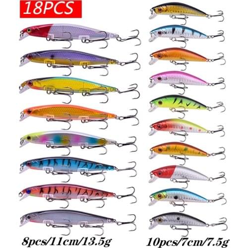 Proleurre Fishing Lure Set Minnow Sinking Hard Bait Swing Crankbait Crazy Wobblers Tackle Artificial Bionic Crank Lures Kit