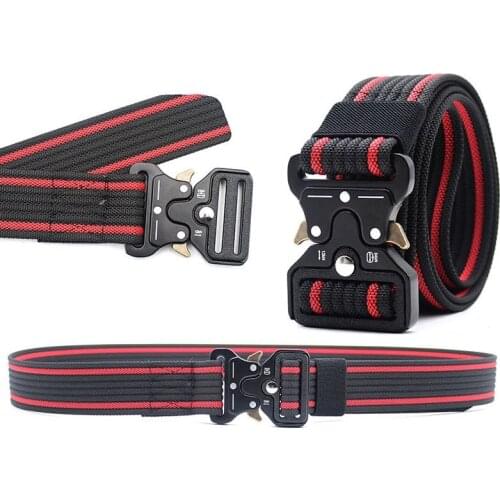Army Tactical Belt Military Outdoor Climbing Training Nylon Metal Buckle Special Forces Police Hunting Men Women Waist Belt