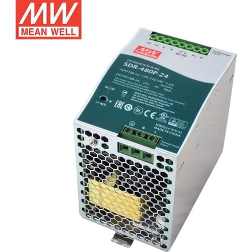 SDR-480P MEAN WELL DIN Rail Switching Power Supply 24V 20A 48V 10A 480W Din rail with parallel function PFC