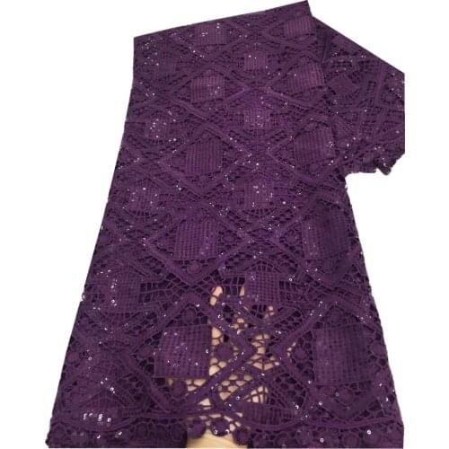 Cord Guipure Lace Fabric 2021 High Quality Water Soluble Milk Silk Cord Lace New Sequins Embroidery African Lace Fabric x66-461