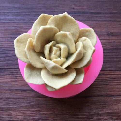 Succulents Flower Chocolate Candy Silicone Mold 3D Mousse Fondant Cake Molds Pastry Biscuits Mould Baking Cake Decoration Tools