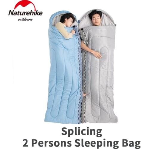 Naturehike Ultralight With Hat Envelope Splicing Cotton Sleeping Bag Hiking Camp Travel Comfortable Warm Portable Outdoor Quilt