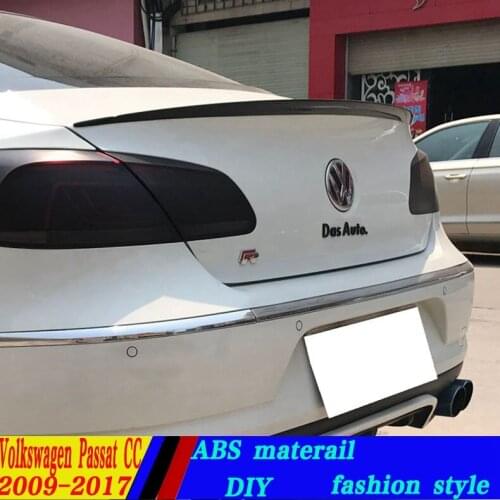 Use for volkswagen passat CC lip spoiler 2008-2017 model light High Quality ABS Material Car Rear Wing Primer Color spoiler