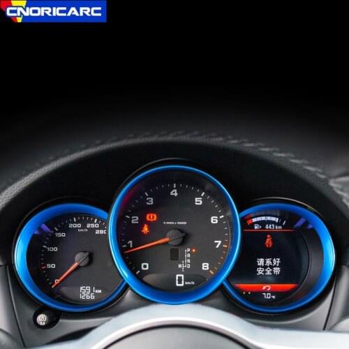 Car Styling Dashboard Display Screen Frame Decoration Stickers Trim For Porsche Macan 2014-2017 Interior Accessories