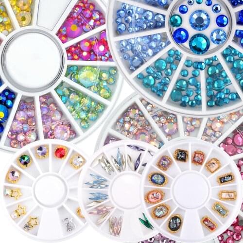 Mixed Color Chameleon Nail Rhinestone Glitter Small Irregular Beads For Nail Art 3D Decoration Stone In Wheel DIY Tips