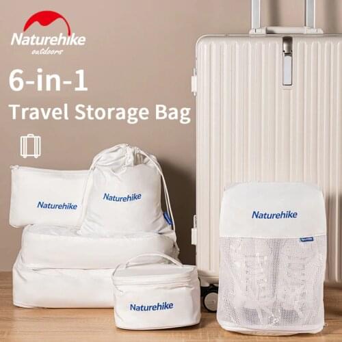 Naturehike Outdoor Travel Storage Bag 6 Piece Set Busines Travel Portable Clothes Shoes Wash Bag Multifunctional Luggage Bag