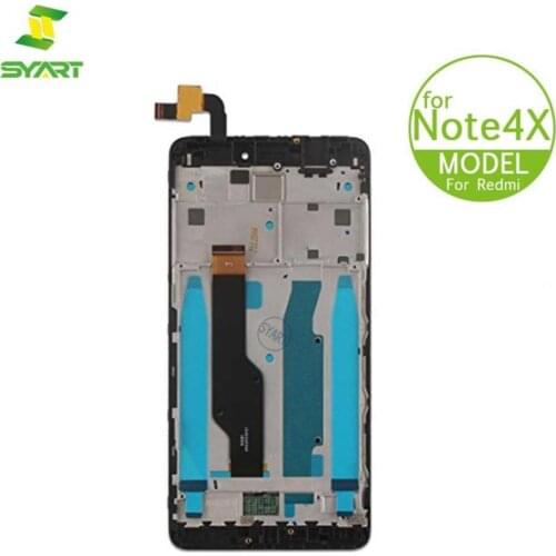 SYART Glass For Xiaomi Redmi note 4X Full LCD Digitizer + touch screen display phone lcds Assembly with frame for hongmi Note4X