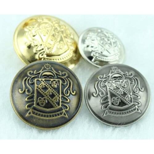 High Quality 15-30MM20pcs / Copper Metal Button Retro Style Men and Women Coat Coat Sweater Coat Button Accessories Supplies