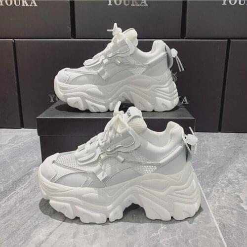 2021 Designer Chunky Sneakers Women Platform Shoes Fashion Breathable Height Increased Thick Bottom Ladies Trainers Basket Femme