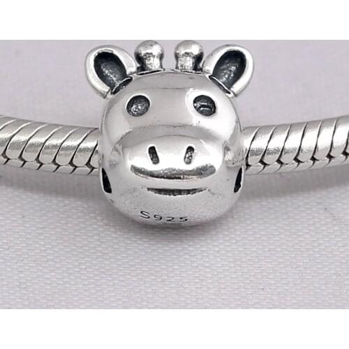 Original Cute Giraffe Beads Fit 925 Sterling Silver Animal Bead Charm Women Bracelet Bangle Diy Jewelry