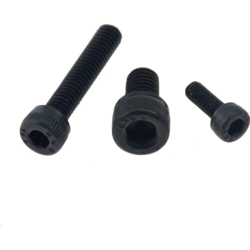 100pcs M3x10 mm flat head countersunk head black grade 12.8 Alloy Steel Blackening Hex Socket Head Cap Screw