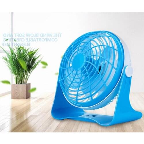 2 gears 7 inches mini rotary plastic table fan for student USB power