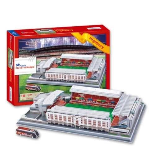 Highbury Stadium Soccer 3D Paper DIY Jigsaw Puzzle Model Educational Toy Kits Children Boy Gift Toy