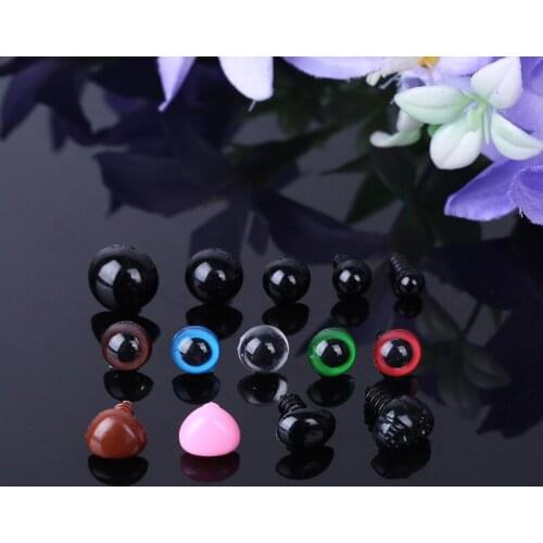 50pcs/set Triangle Nose Round Safety Eyes with Washers for Bear Puppet Dolls Toy 54DF