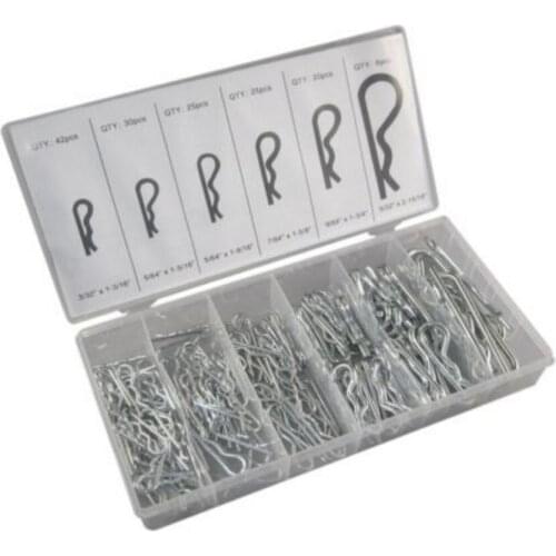 75 Pcs industrial R-Clip Pin Mechanical Hitch Hair Pins Spring Cotter Hair Tractor Assortment Set