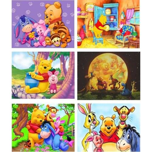 DISNEY Diamond Painting Cartoon Mosaic Winnie The Pooh Decor Diamond Rhinestone Embroidery Cross Stitch Home Decor