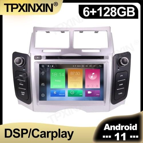 128GB Android 11 For Toyota Yaris 2005 2006 -2011 Car Radio Multimedia AutoRadio DVD Player Navigation Stereo HeadUnit GPS 2 din