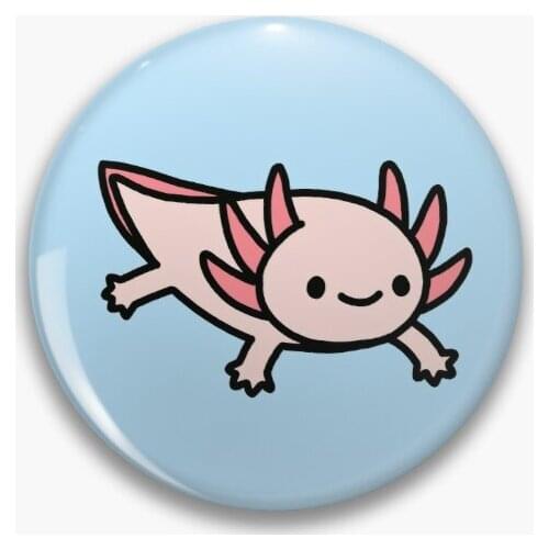 Axolotl Soft Button Pin Clothes Funny Creative Women Metal Lapel Pin Lover Brooch Collar Decor Cartoon Hat Jewelry Fashion Cute