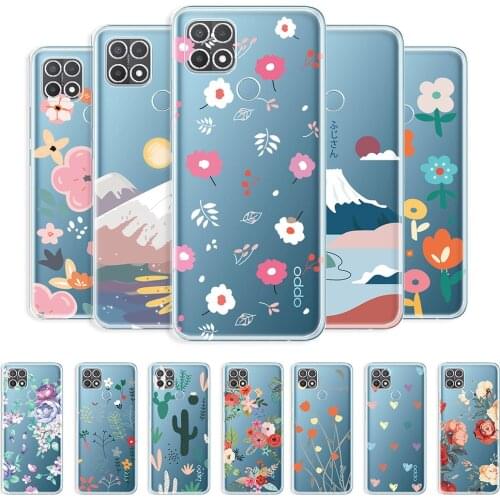 For OPPO A15 Case Clear Phone Cover For OPPO A15 a15 Transparent Case For OPPO A15 Coque CPH2185 6.52" Soft TPU Protective Shell