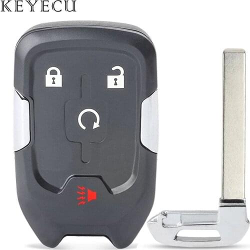 Keyecu Smart Remote Key Shell Case Cover 4 Buttons for Chevrolet Suburban Tahoe 2015 for GMC Terrain 2018 2019