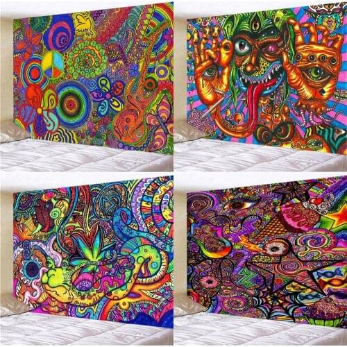 Home Decor Fashion Tapestry Colorful Hippie Tapestry Psychedelic Tapestry Bohemian Mandala Tapestry Tapiz Decoration Mural