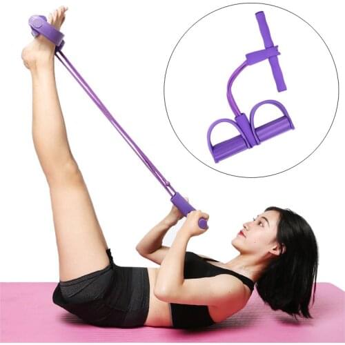 4 Tube Resistance Bands Yoga Fitness Workout Equipment Elastic Pull Ropes Exerciser Rower Training Sport At Home Yoga Band Women