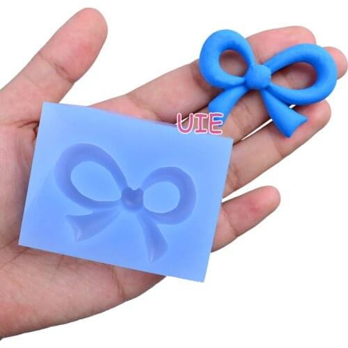 FYL262U 49.1mm x 33.3mm Bowknot Bow Silicone Mold Fondant Cake Decoration Candy Resin Clay Earrings Necklace Craft Soap Candle