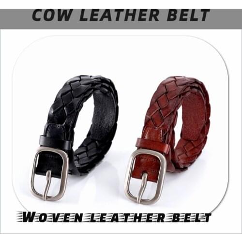Head layer of leather belt male leather needle buckle pure head layer of cofskin leisure youth belt high-grade extension middle