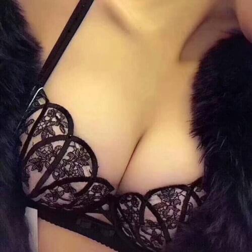 2019 New Women Fashion Lace Bra Sets Adjustable Straps Bow Bralette Soft Panties Push Up Underwear Sexy Lingerie Sets