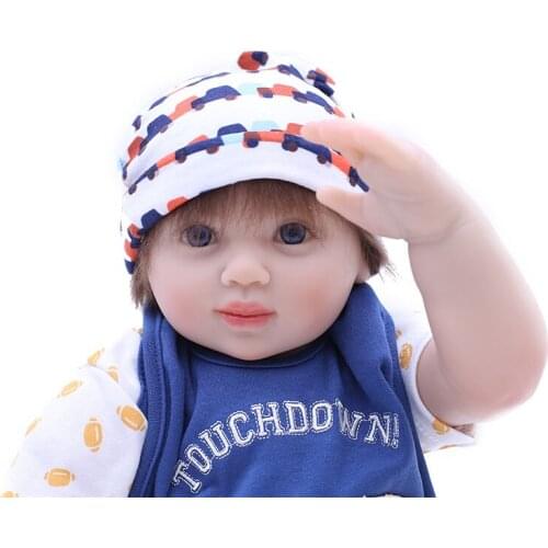 50cm Silicone Reborn Baby Boy Doll Toy Like Real 20inch Soft Body Newborn Babies Doll Bebe Reborn Girls Bonecas Birthday Gift