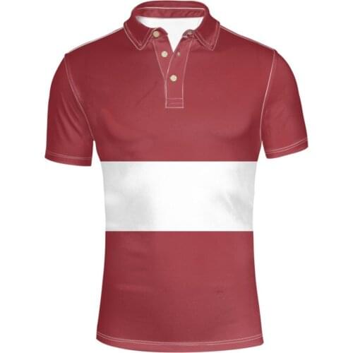 LATVIA shirt diy free custom made name number lva Polo shirt nation flag latvija country College print photo red clothes