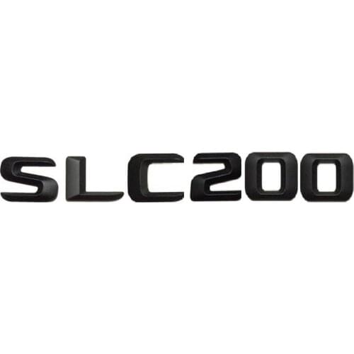 Matt Black " SLC 200 " Trunk Rear Number Letters Words Badge Emblem Decal Sticker for Mercedes Benz SLC Class SLC200