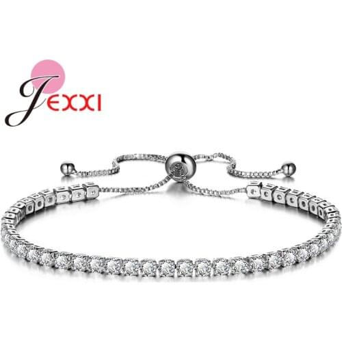 Fashion Shiny 925 Sterling Silver Bracelet Bangles Pave Full 3A Cubic Zircon Crystal Brilliant Wedding Birthday Anniversary Gift