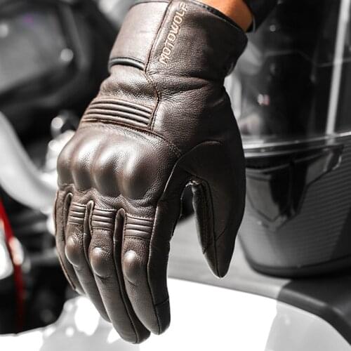 Motorcycle Gloves Waterproof Leather Gloves Touch Screen Winter Gloves Men Warm