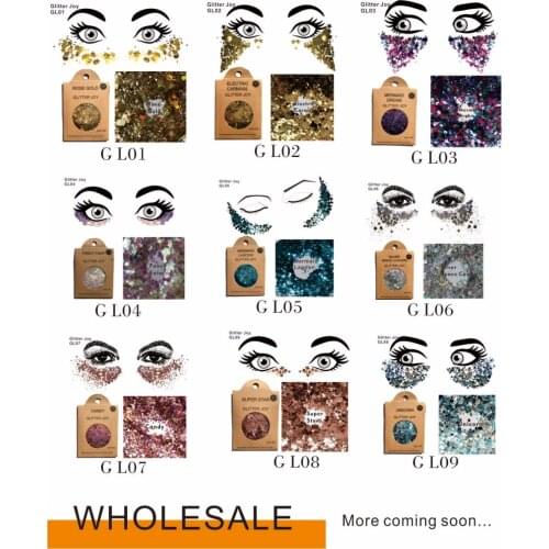 WHOLESALE 100 packs Face and Body Glitter Festival can also be Shine on Night Club and gift at Christmas