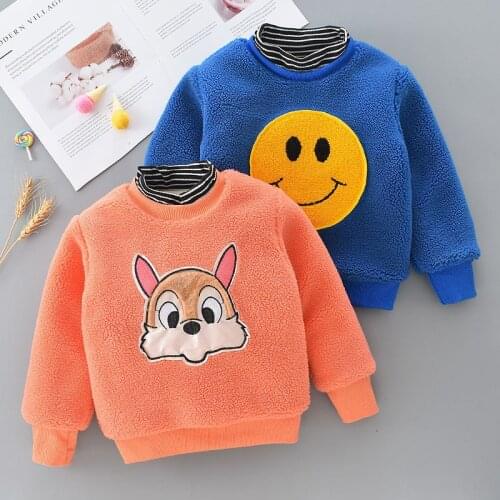 Autumn Winter Kids Baby Boys Girls Sweaters Cartoon Wool Pullover Toddler Childrens Warm Sweater Coat Cardigan Thicken Outerwear