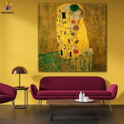 Kiss _ gustav klimt DIY Painting By Numbers Home Decoration For Living Room Digital Canvas Oil Wall Art Picture Wal