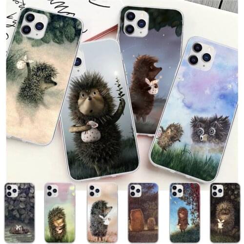 Bright Hedgehog In The Fog Transparent Phone Cover For IPhone 12 11 Pro Max Xs X Xr 7 8 6 6s Plus 5 5s Se 2020 Clear Case