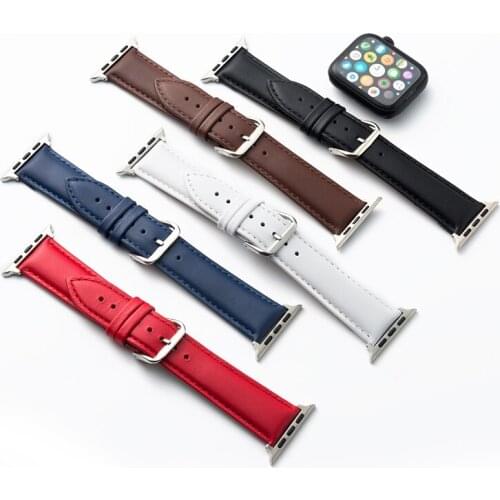 Calfskin leather strap 38mm 40mm suitable for Apple series strap replacement wristband 42mm 44mm