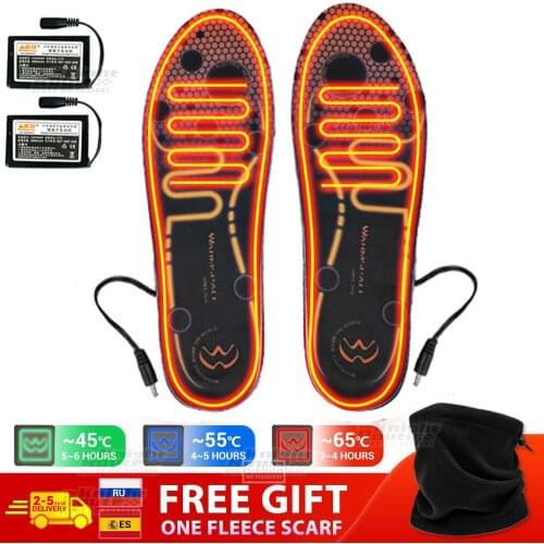 Winter Ski insole Heated Insoles Foot Warming Insoles Thermal Electric Battery Powered Insoles Heated Outdoor Sports