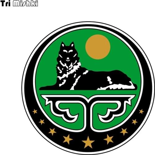 Tri Mishki WCS780 14*14cm Chechen Republic of Ichkeria coat of arms car sticker colorful Decals Motorcycle Accessories Stickers